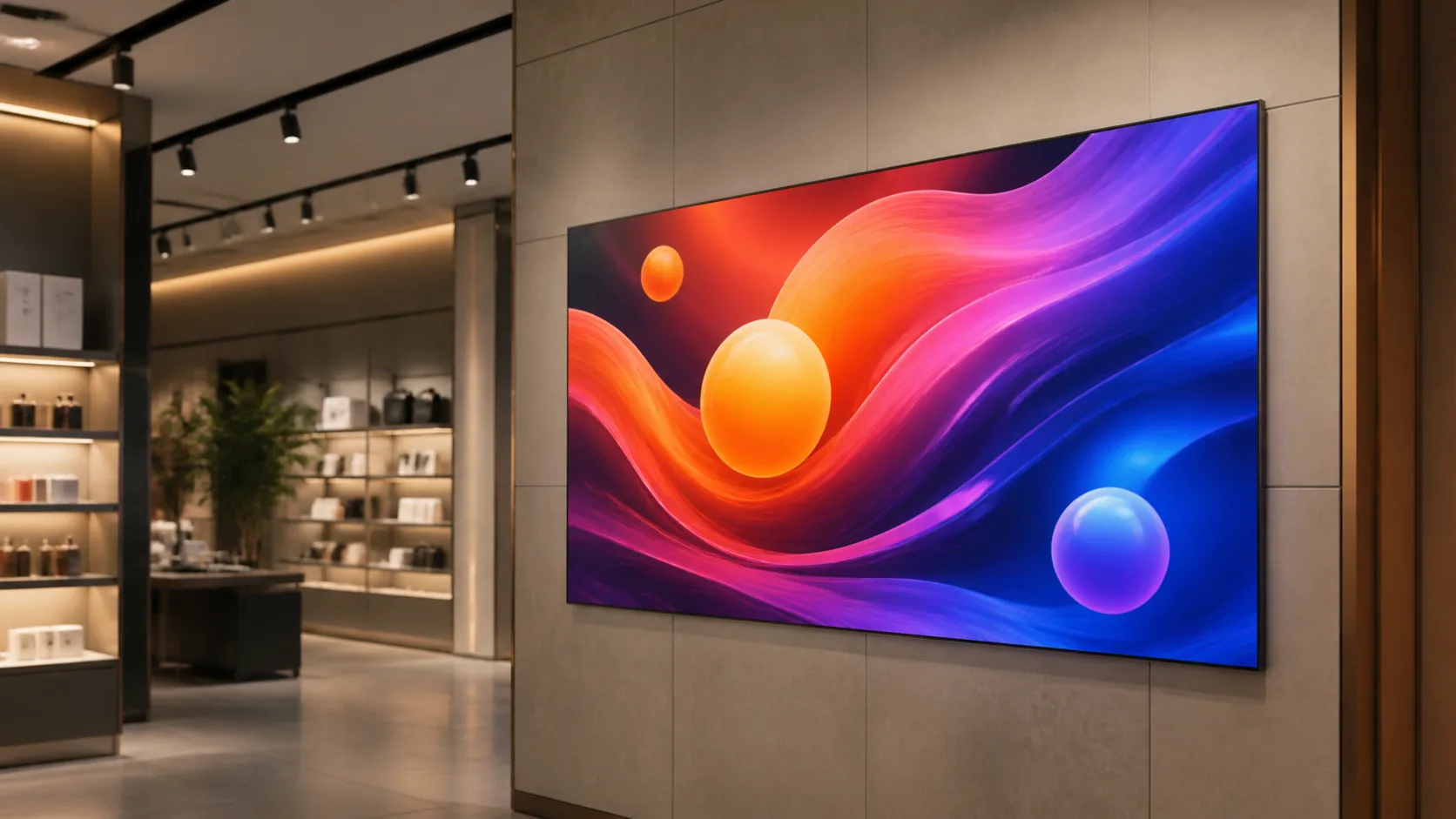 Commercial LED display installed for retail visibility